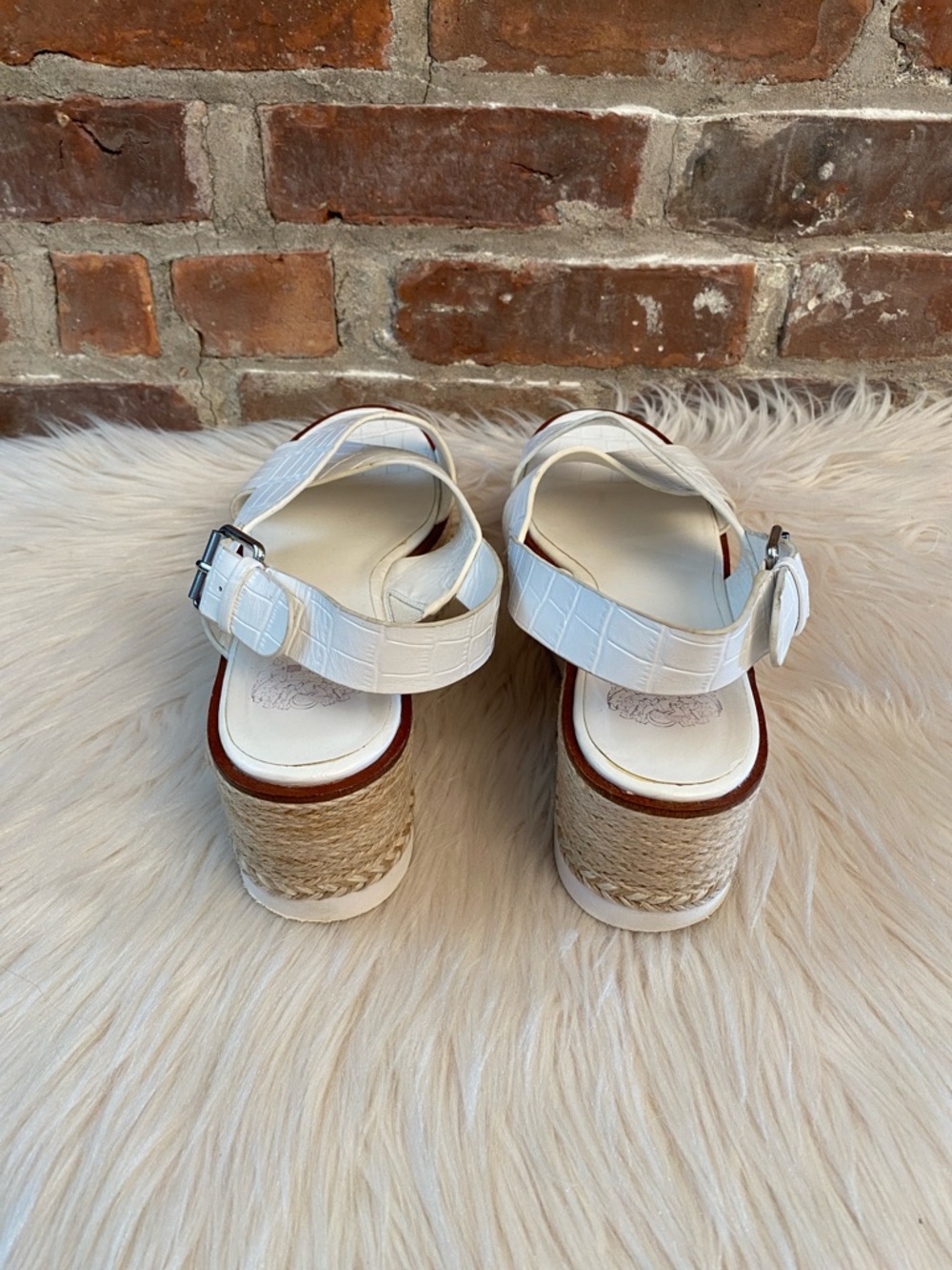 Vince Camuto Marietten Leather  Platform Wedges, Size 10 - Picture 7 of 16